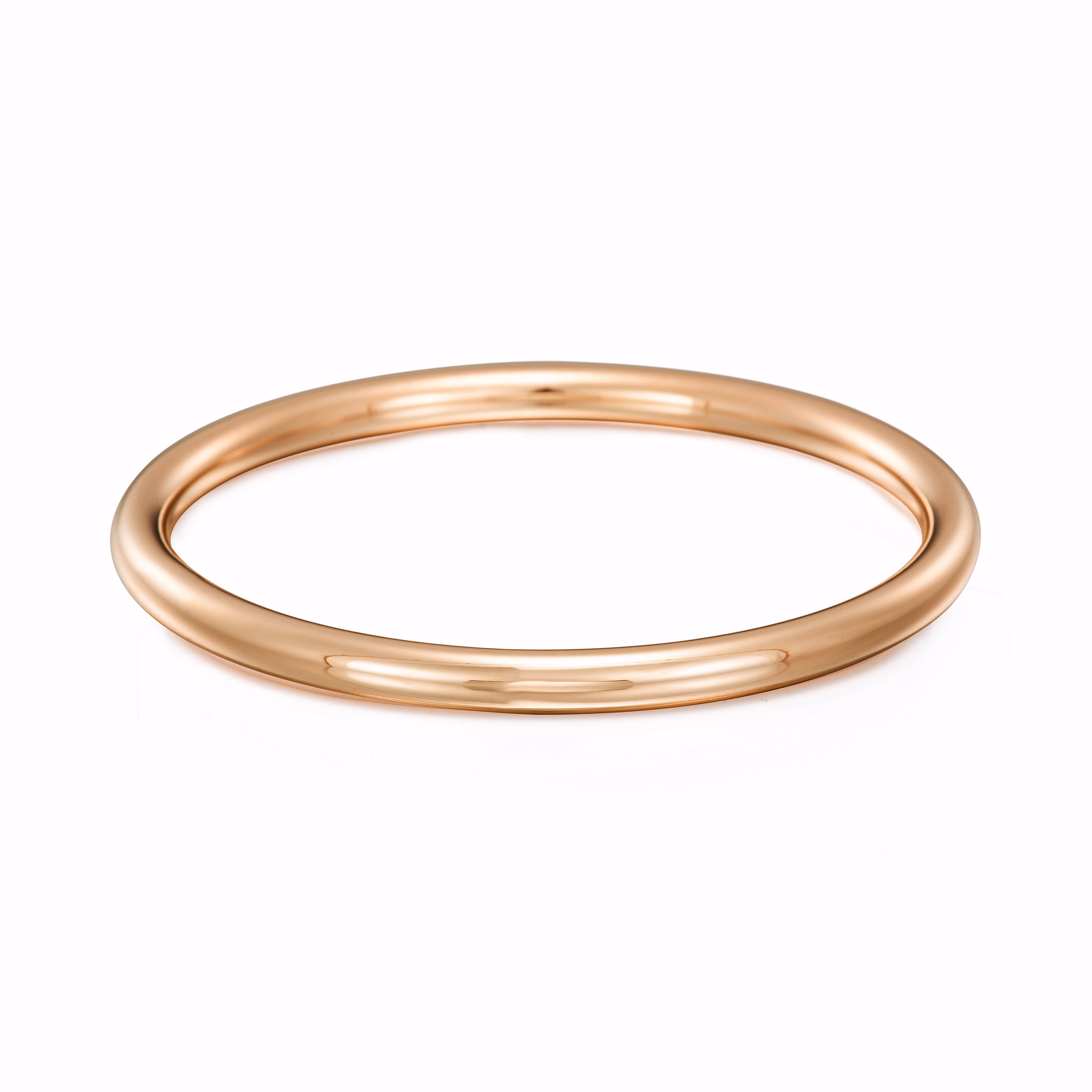 18ct Heavy Rose Gold Plated Classic Heavy & Solid Golf Bangle - USA Made-0